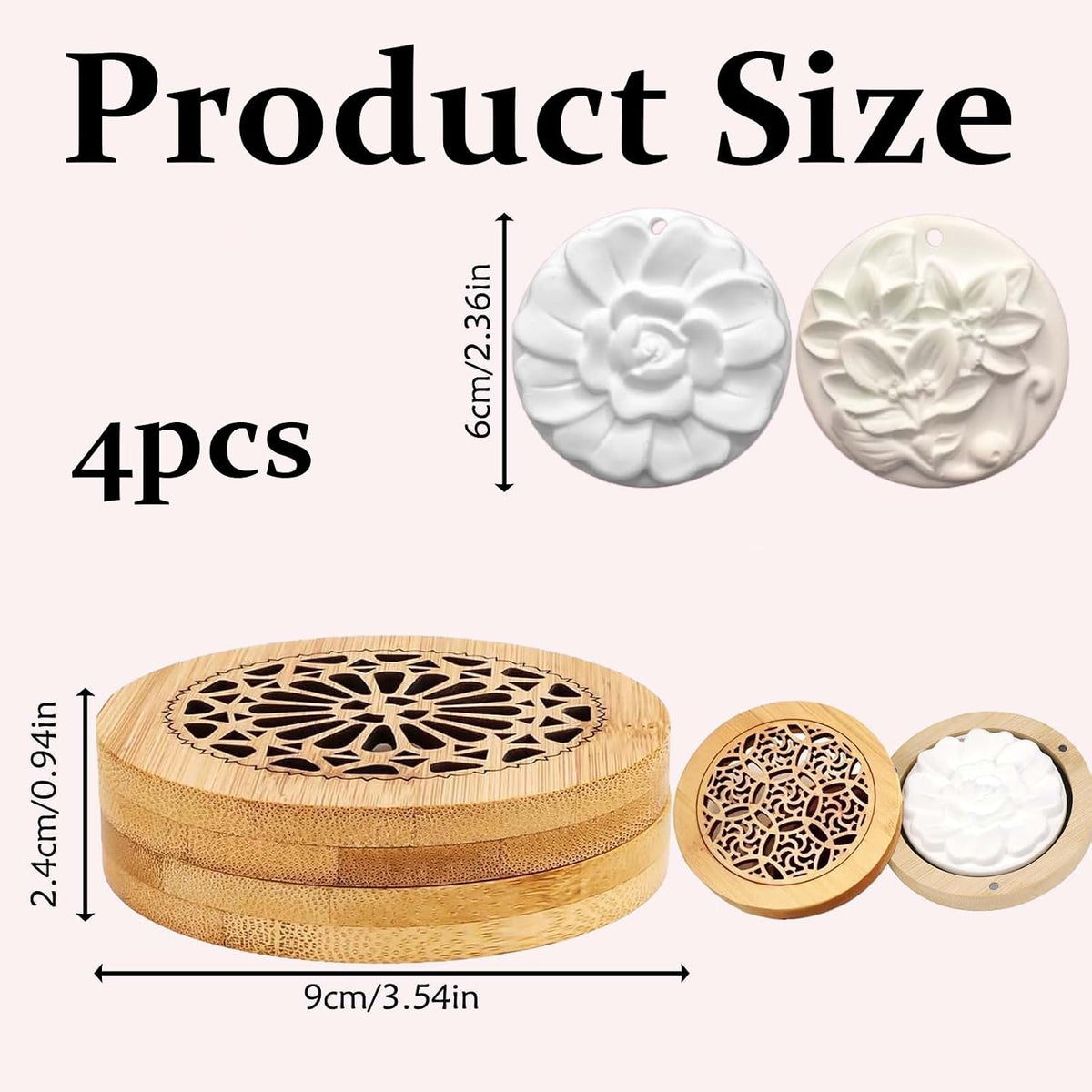 4Pcs Aroma Stone Set, Passive Diffuser, Passive Diffusers for Essential Oils Suitable for Create a Spatial Atmosphere
