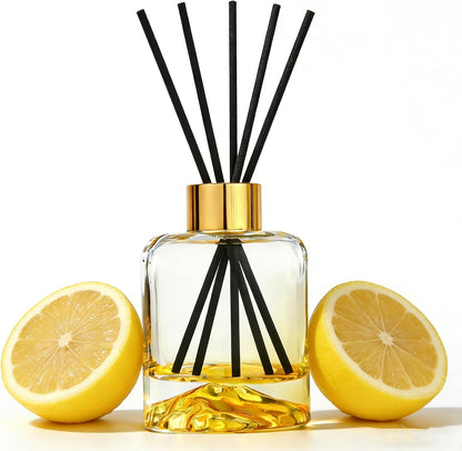 Reed Diffuser Set — Lemon Verbena Essential Oil Diffuser; 5.07 fl oz Aromatherapy Bottle with Reeds; A Top Choice for Home Fragrance and Bathroom Shelf Decor