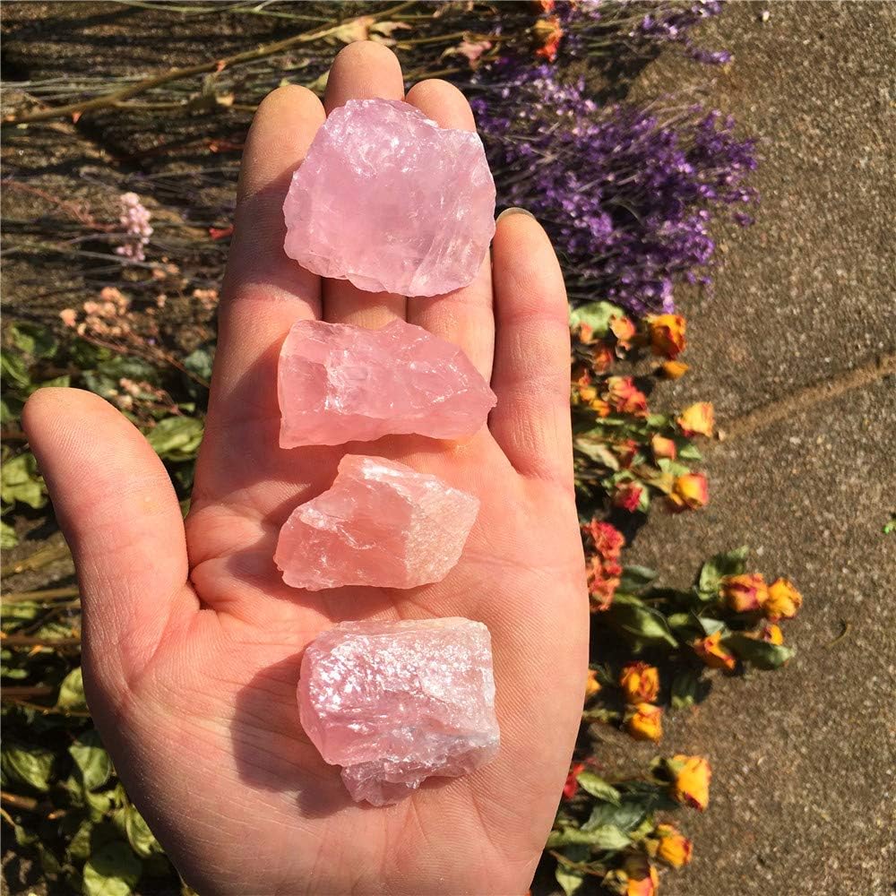 Raw Rose Quartz Stone 1lb Rose Quartz Rough Crystal ‌Aroma Stone - Rose Quartz Rocks for Cabbing, Tumbling, Cutting, Lapidary, Polishing, Reiki Crystal Healing