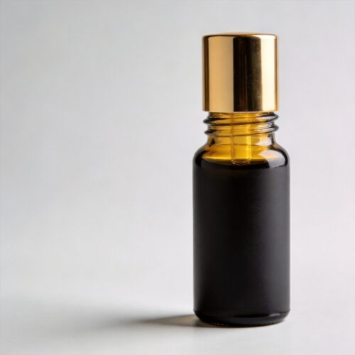Matte Black Glass Essential Oil Bottle