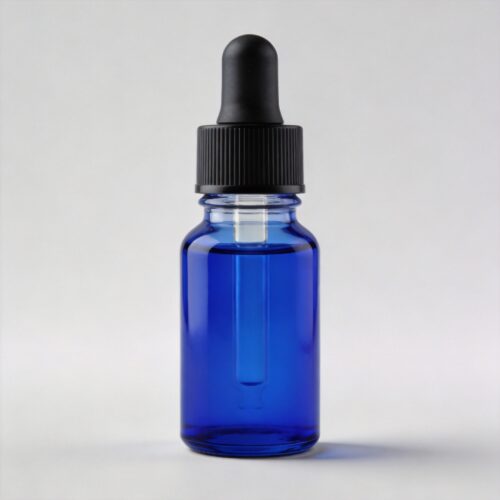 Cobalt Blue Glass Essential Oil Bottle