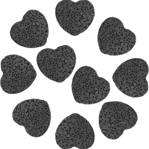 Heart Shaped Lava Rock Aroma Stone Set of 10